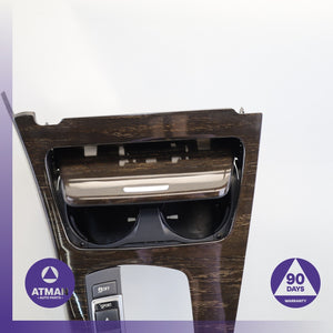 BMW F12 650i 640i Center Console Cup Holder Shifter Bezel Trim Wood 9197227 OEM