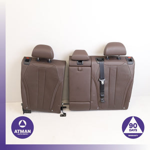 14-18 BMW F15 X5 Rear Left &amp; Right Upper Seat Cushion Set Nappa Leather OEM