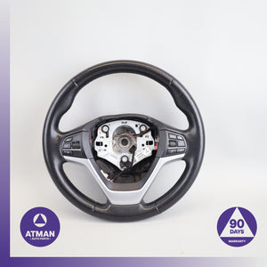 14-18 BMW F15 X5 Sport Steering Wheel Black 32306877854 OEM