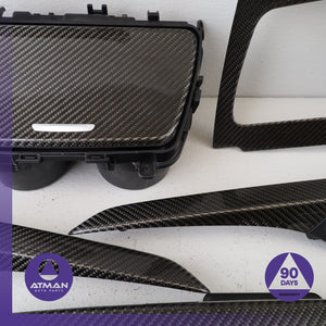 13-19 BMW F06 M6 Dashboard Center Console Door Panel Trim Set Carbon OEM