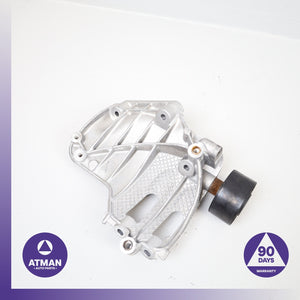 BMW F15 X5 A/C Compressor Support Bracket w/ Pulley 64557585167 OEM