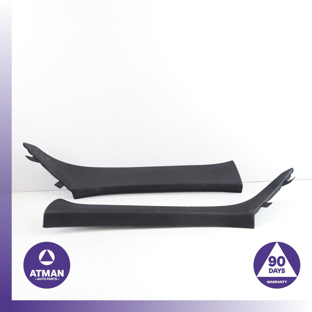 BMW F30 330i Front Left & Right A-Pillar Cover Panel Trim Set Black OEM