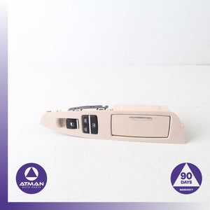 09-19 BMW F02 750Li 750i Rear Window Lifter Switch w/ Trim Beige 61319352183 OEM