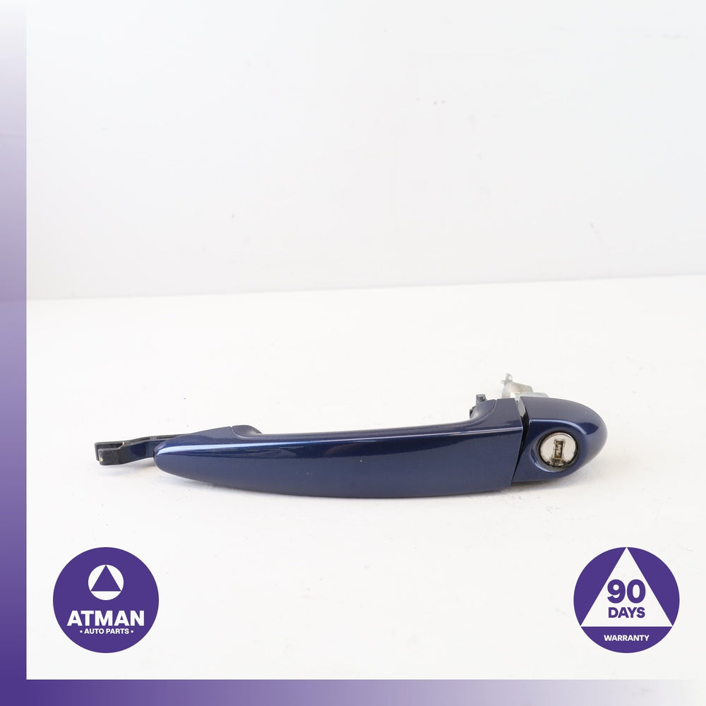 BMW E82 128i Left Driver Side Exterior Door Handle Blue OEM