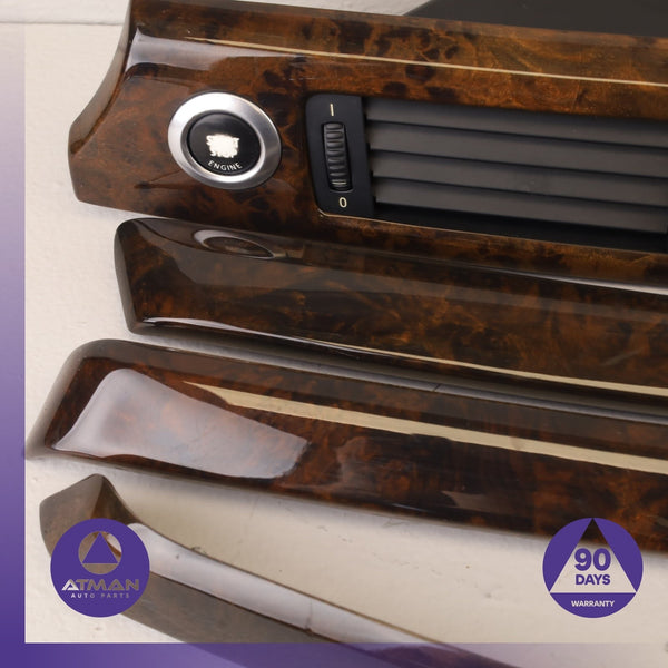 BMW E90 330i 335i Front & Rear Interior Dash Door Vent Cover Trim Wood Set OEM