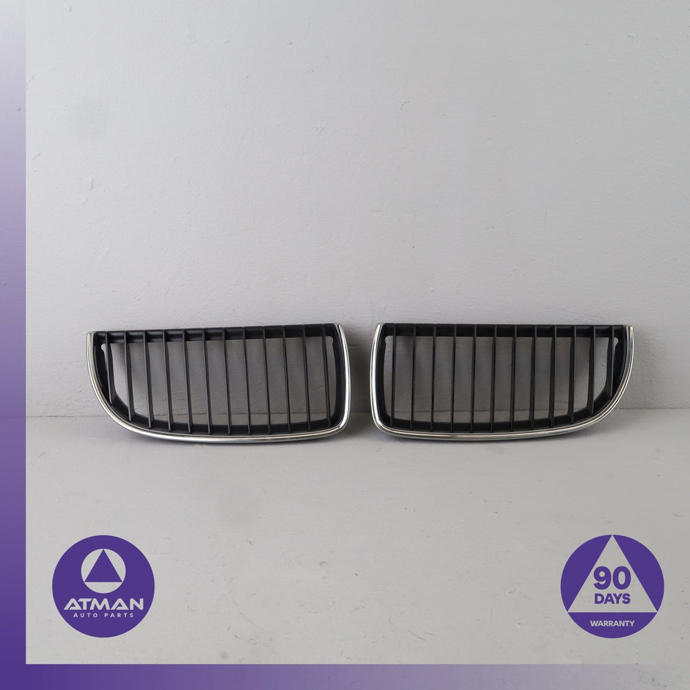 BMW E90 328i 335i Front Left Bumper Grille Chrome Set OEM