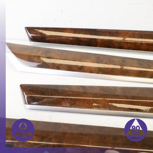 11-18 BMW F25 X3 X4 Front &amp; Rear Interior Door Cover Trim Wood Set OEM