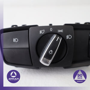 12-18 BMW F30 328i 335i M3 Headlight Fog Light Switch Control Module w/ Trim OEM