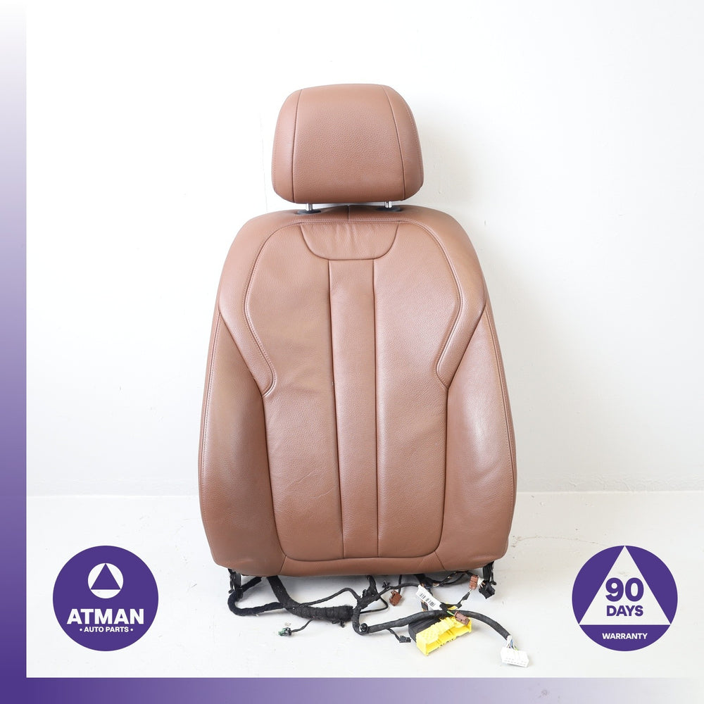 14-18 BMW F15 X5 Front Right Top Upper Seat Cushion w/ Headrest Brown OEM