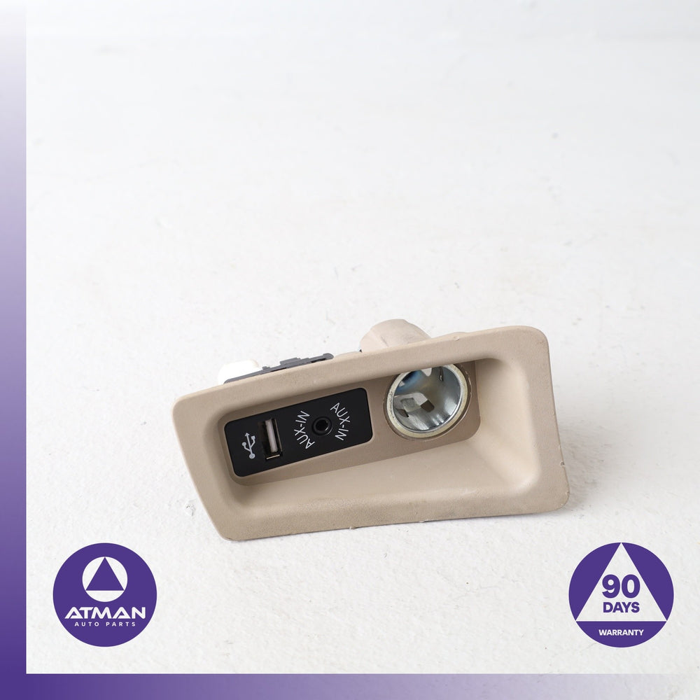 08-13 BMW E88 128i 135i Center Console AUX USB Hub Cover Trim Beige OEM