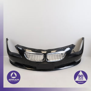 08-10 BMW E64 650i Front Bumper Cover Panel w/ Park Assist Black 51117184688 OEM