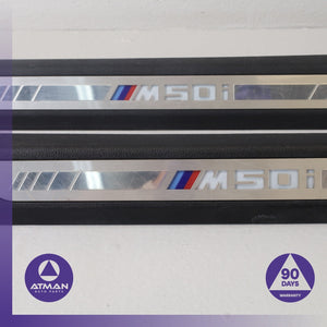 19-23 BMW G05 X5 X6 Front Left & Right Door Illuminated Sill Scuff Plate Set OEM — photo 4