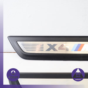BMW F26 X4 Front &amp; Rear Door Entrance Sill Scuff Trim Panel Set OEM