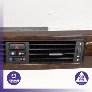 BMW E93 328i 335i Dashboard A/C AC Air Vent Grille Wood Trim w/ Switch OEM