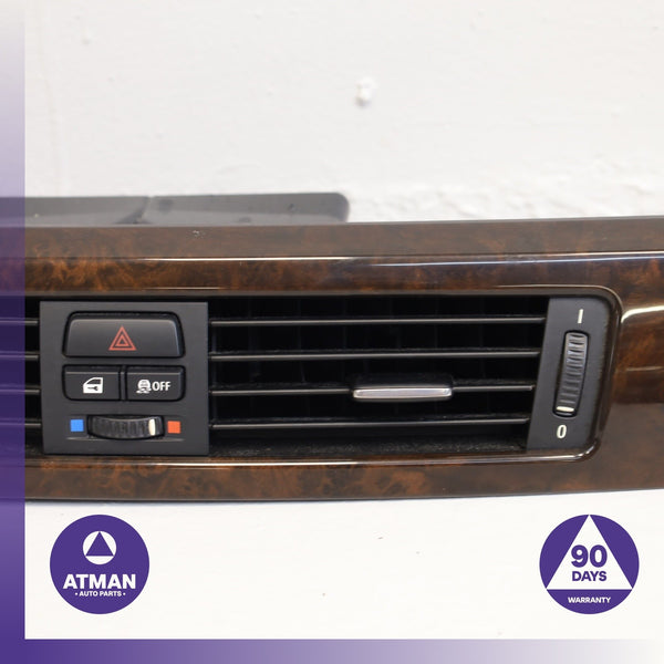 BMW E93 328i 335i Dashboard A/C AC Air Vent Grille Wood Trim w/ Switch OEM