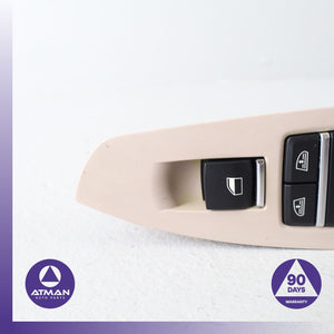 09-19 BMW F02 750Li 750i Rear Window Lifter Switch w/ Trim Beige 61319352183 OEM — photo 2