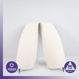 BMW G30 M550 530e 540i Rear Left & Right Seat Bolster Cover Trim Set White OEM