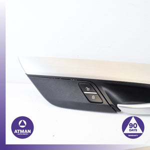 14-18 BMW F15 X5 X6 Front & Rear Interior Door Cover Trim Aluminium Set OEM