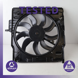 BMW E70 X5 N55 3.0L Engine Motor Radiator Cooling Fan Motor w/ Shroud OEM