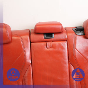 15-19 BMW F16 X6 Rear Left &amp; Right Upper Seat Cushion Set Red OEM