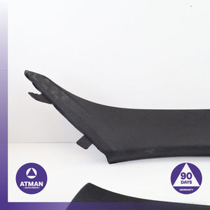 BMW F30 330i Front Left & Right A-Pillar Cover Panel Trim Set Black OEM