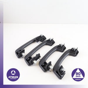 BMW F30 330i Front & Rear Upper Roof Grab Handle Black Set 7464443 OEM