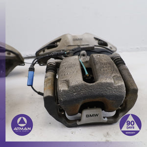 16-22 BMW G12 740i 3.0L M-Sport Front & Rear Brake Caliper Set Silver OEM