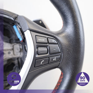 12-18 BMW F34 328i 330e 428i Sport Steering Wheel Black w/ Paddle Shifters OEM