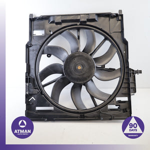14-19 BMW F15 X5 X6 3.0L Engine Motor Radiator Cooling Fan Motor w/ Shroud OEM