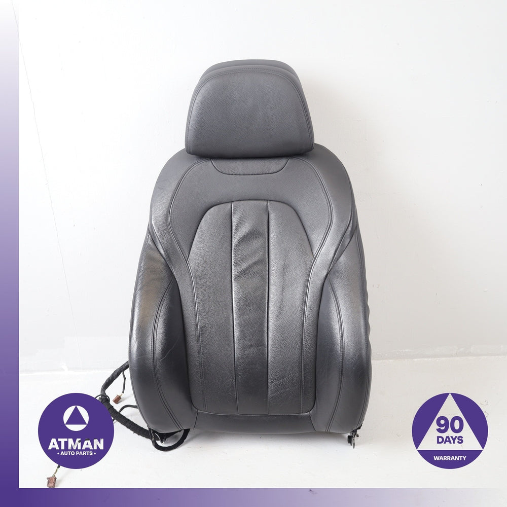 14-18 BMW F15 X5 Front Left Top Upper Seat Cushion w/ Headrest Black OEM
