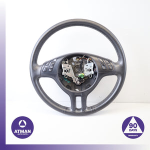 BMW E46 325Ci 320i 330i Sport Leather Steering Wheel Black OEM