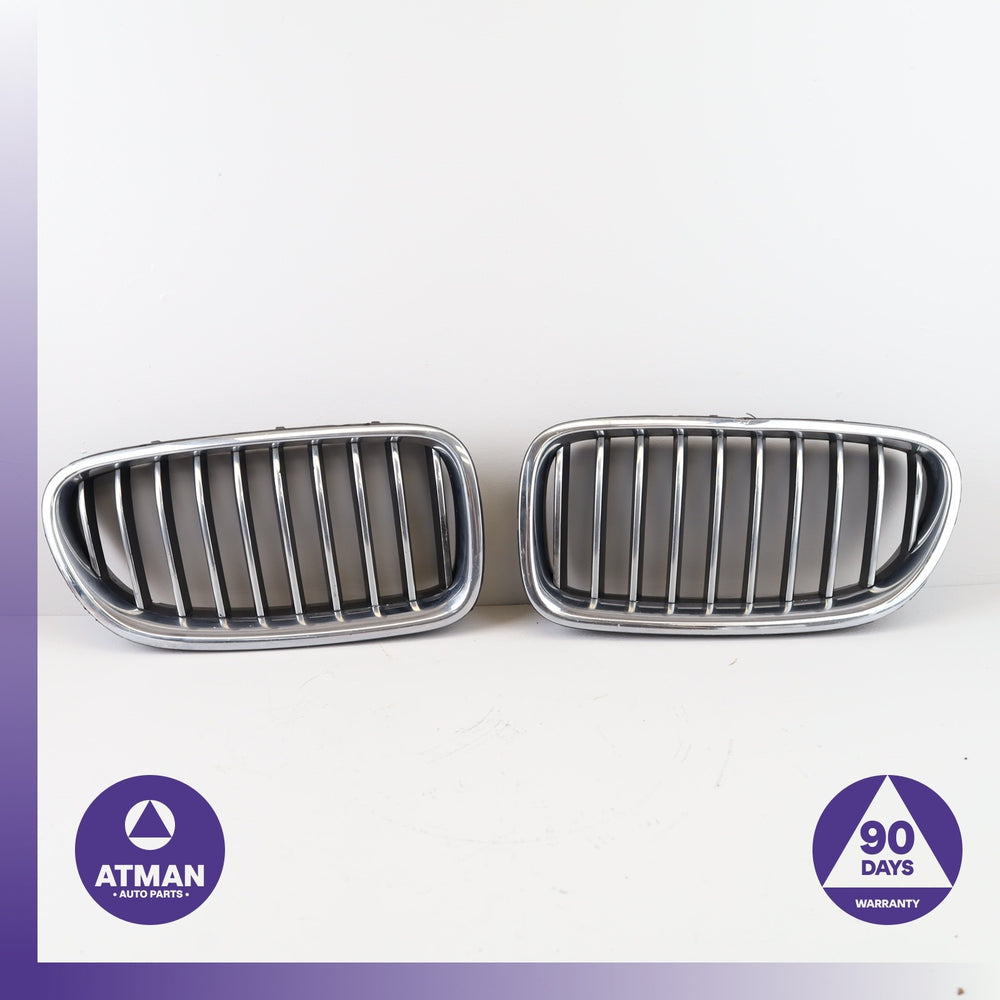 14-16 BMW F10 528i Right &amp; Left Side Radiator Hood Grill Grille Set OEM