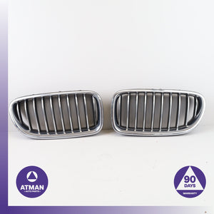 14-16 BMW F10 528i Right &amp; Left Side Radiator Hood Grill Grille Set OEM