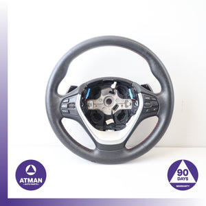 12-18 BMW F30 330e 328i 428i Sport Steering Wheel Black w/ Paddle Shifters OEM
