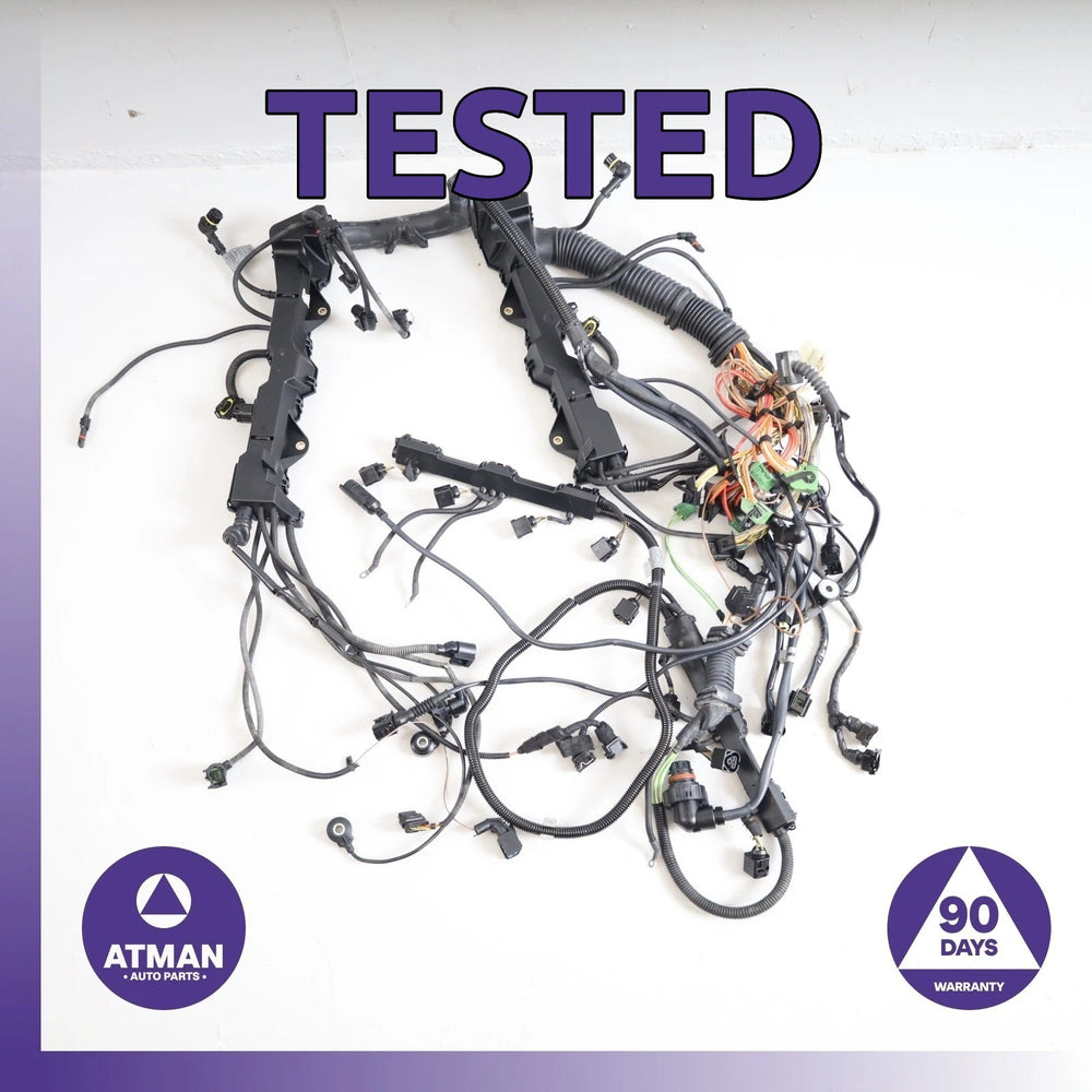 06-07 BMW E63 650i 550i N62B48 Engine Motor Wire Harness 7572914 OEM