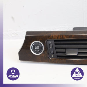 BMW E93 328i 335i Dashboard A/C AC Air Vent Grille Wood Trim w/ Switch OEM