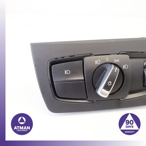BMW F34 328i GT Headlight Fog Light Switch Control Module w/ Trim OEM