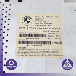 BMW E64 650i 550i 528i Satellite Radio Receiver Control Module Unit Gen 2.5 OEM